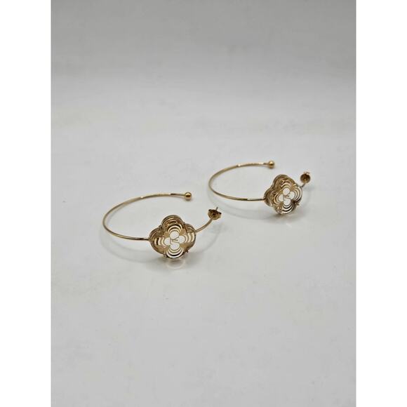 Louis Vuitton Gold-tone A La Folie Hoop Earrings - Picture 3 of 10